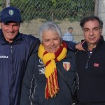 Mister Mimmo Patti, il presidente Ignazio Sapuppo ed il Team Manager Michele Sanfilippo